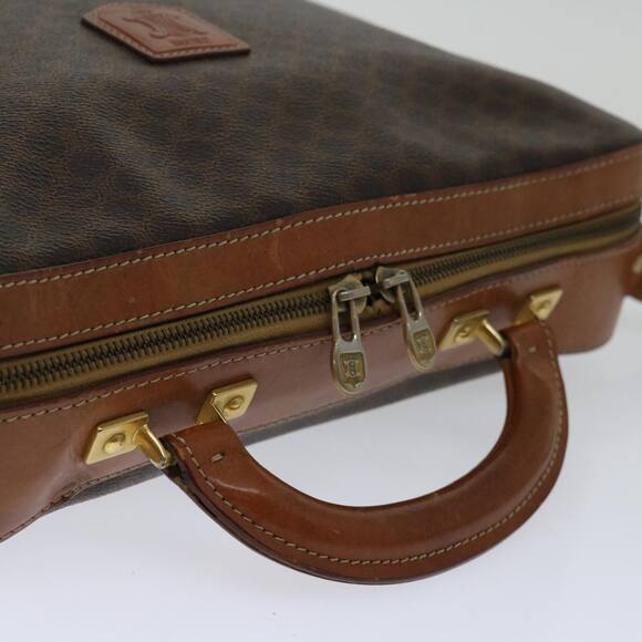 CELINE Macadam Canvas Hand Bag Pvc Brown - Picture 4 of 13